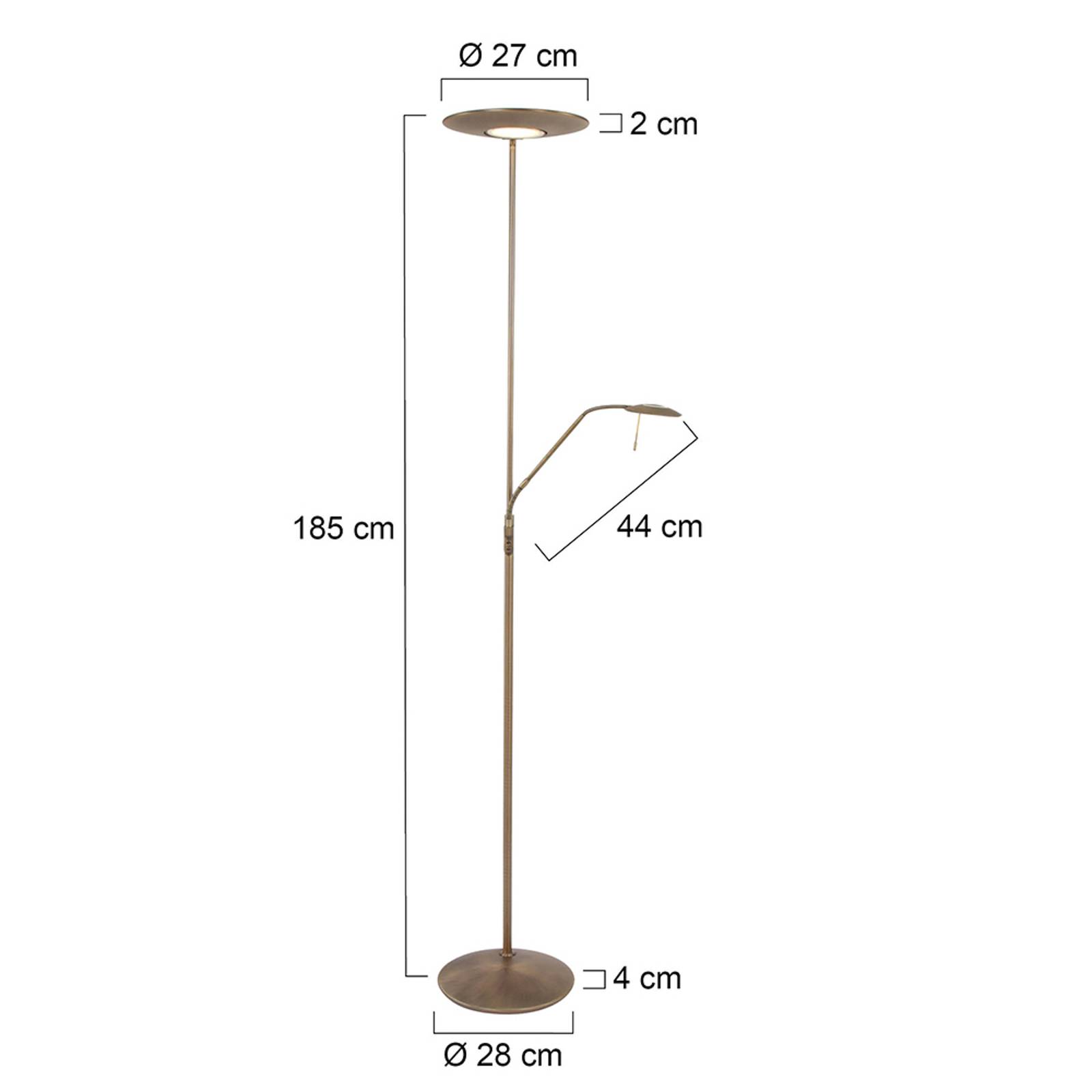 LED-Deckenfluter Zodiac mit LED-Leselicht, bronze LED-Deckenfluter Zodiac mit LED-Leselicht, bronze von Steinhauer