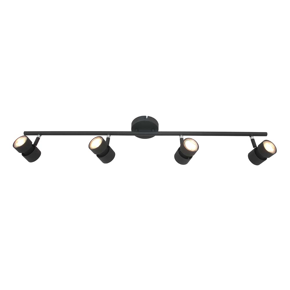 LED Deckenlampe, 4 Flammig, schwarz, Spots beweglich, L 120 cm von Steinhauer