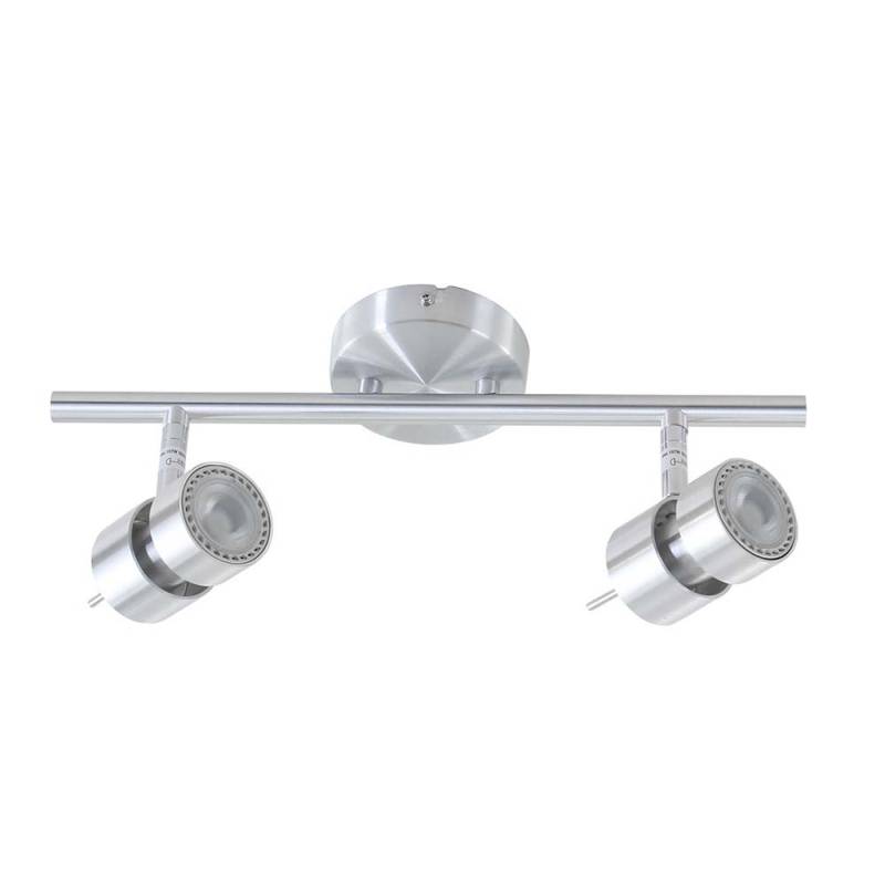 LED Deckenlampe, dimmbar, Metall, silber, H 38 cm von Steinhauer