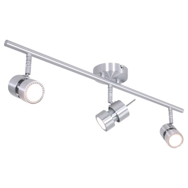 LED Deckenlampe, dimmbar, Metall, silber, H 68 cm von Steinhauer
