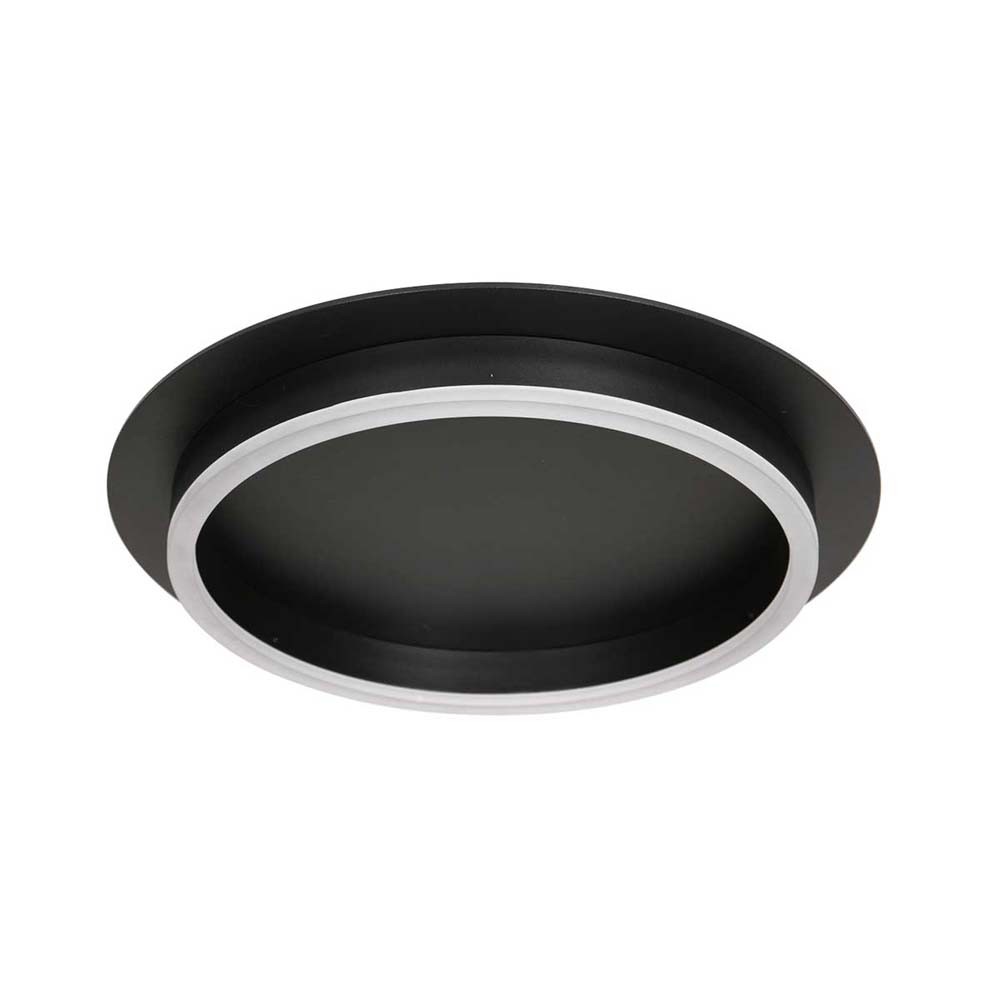 LED Deckenleuchte, Metall, Schwarz, D 32 cm von Steinhauer