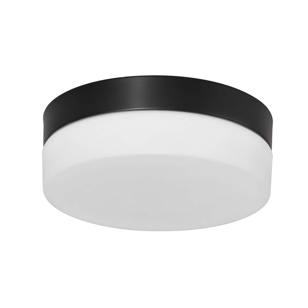 LED Deckenleuchte, Metall Glas, schwarz weiß, dimmbar, D 24 cm von Steinhauer