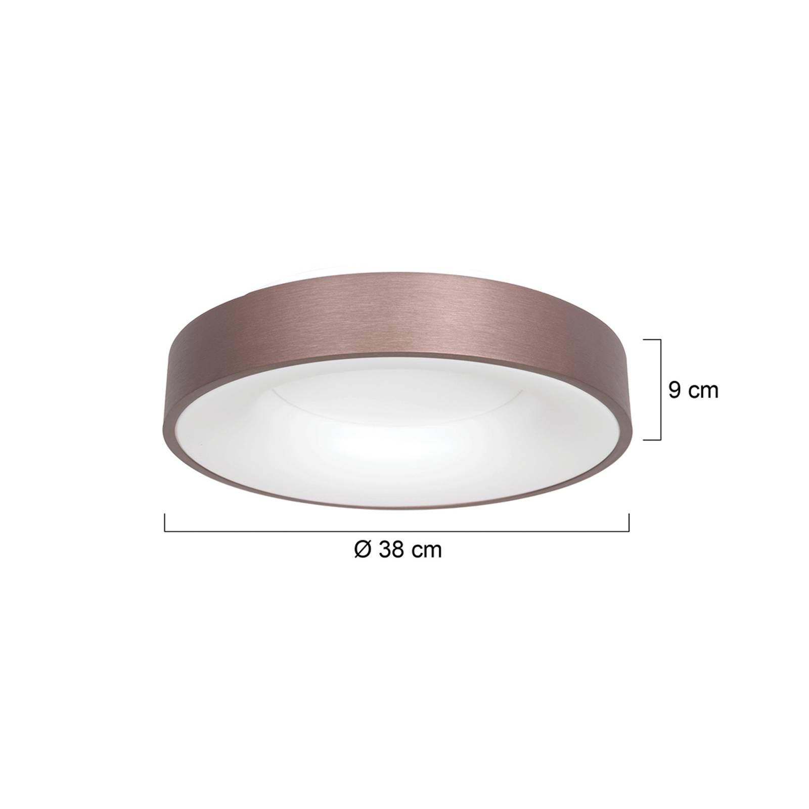 LED-Deckenleuchte Ringlede, 2.700 K Ø 38 cm bronze LED-Deckenleuchte Ringlede, 2.700 K Ø 38 cm bronze von Steinhauer