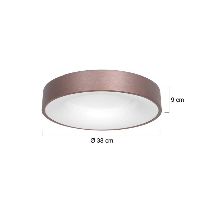 LED-Deckenleuchte Ringlede, 2.700 K Ø 38 cm bronze von Steinhauer