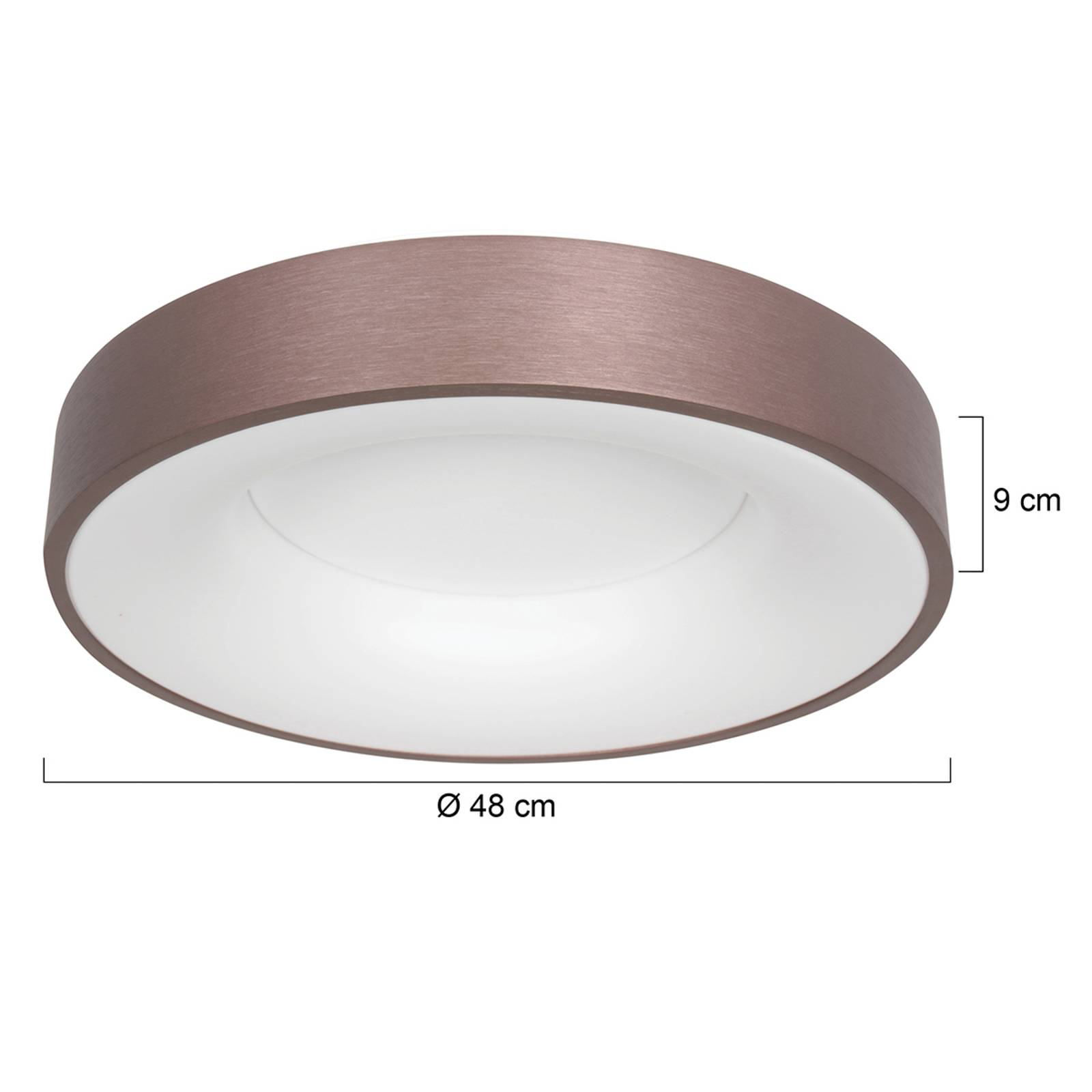 LED-Deckenleuchte Ringlede, 2.700 K Ø 48 cm bronze LED-Deckenleuchte Ringlede, 2.700 K Ø 48 cm bronze von Steinhauer