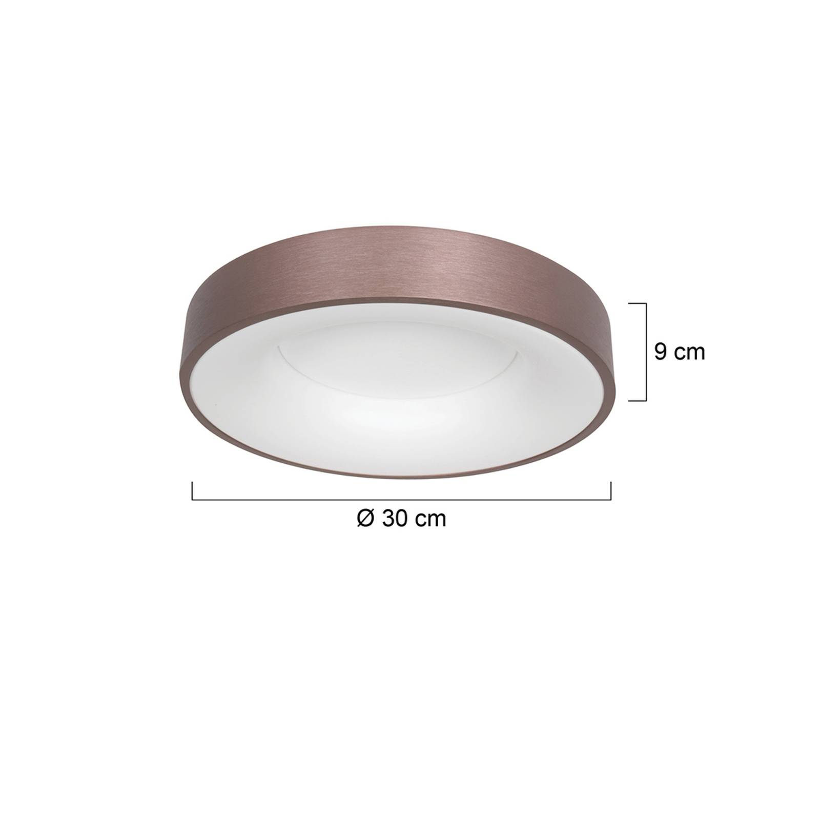 LED-Deckenleuchte Ringlede 2.700 K Ø 30 cm bronze LED-Deckenleuchte Ringlede 2.700 K Ø 30 cm bronze von Steinhauer