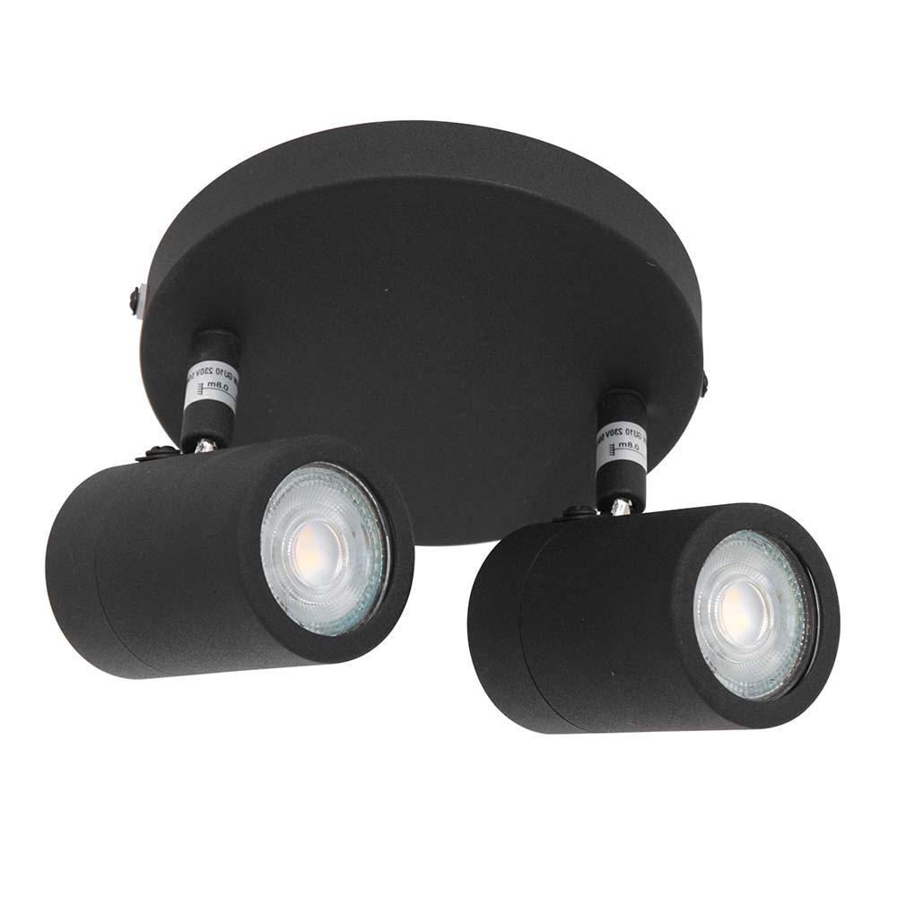 LED Deckenstrahler schwarz, Spots verstellbar, H 9 cm von Steinhauer