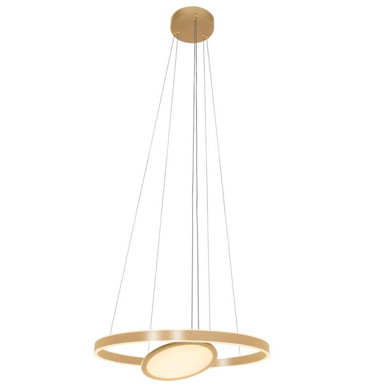 LED Hängeleuchte, Metall, Gold, H 50 cm von Steinhauer