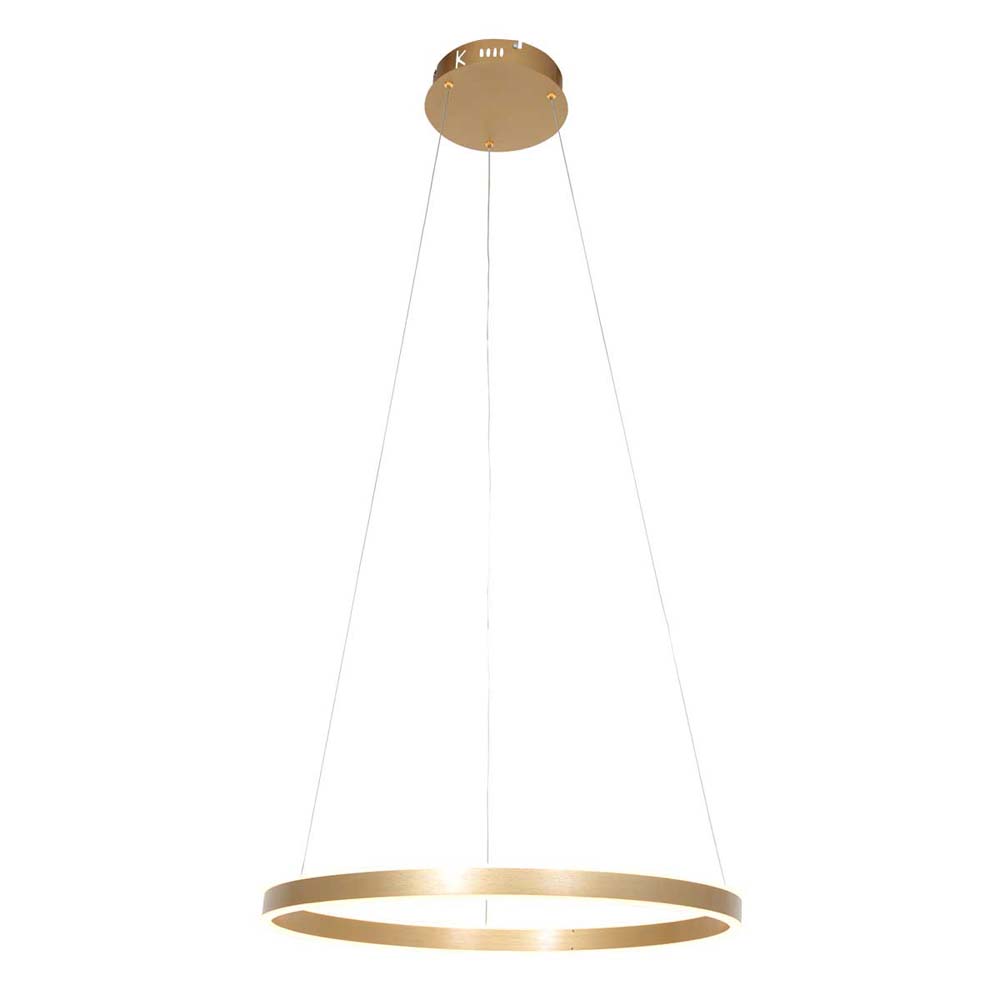 LED Hängeleuchte, Ring-Design, gold, dimmbar, H 50 cm von Steinhauer