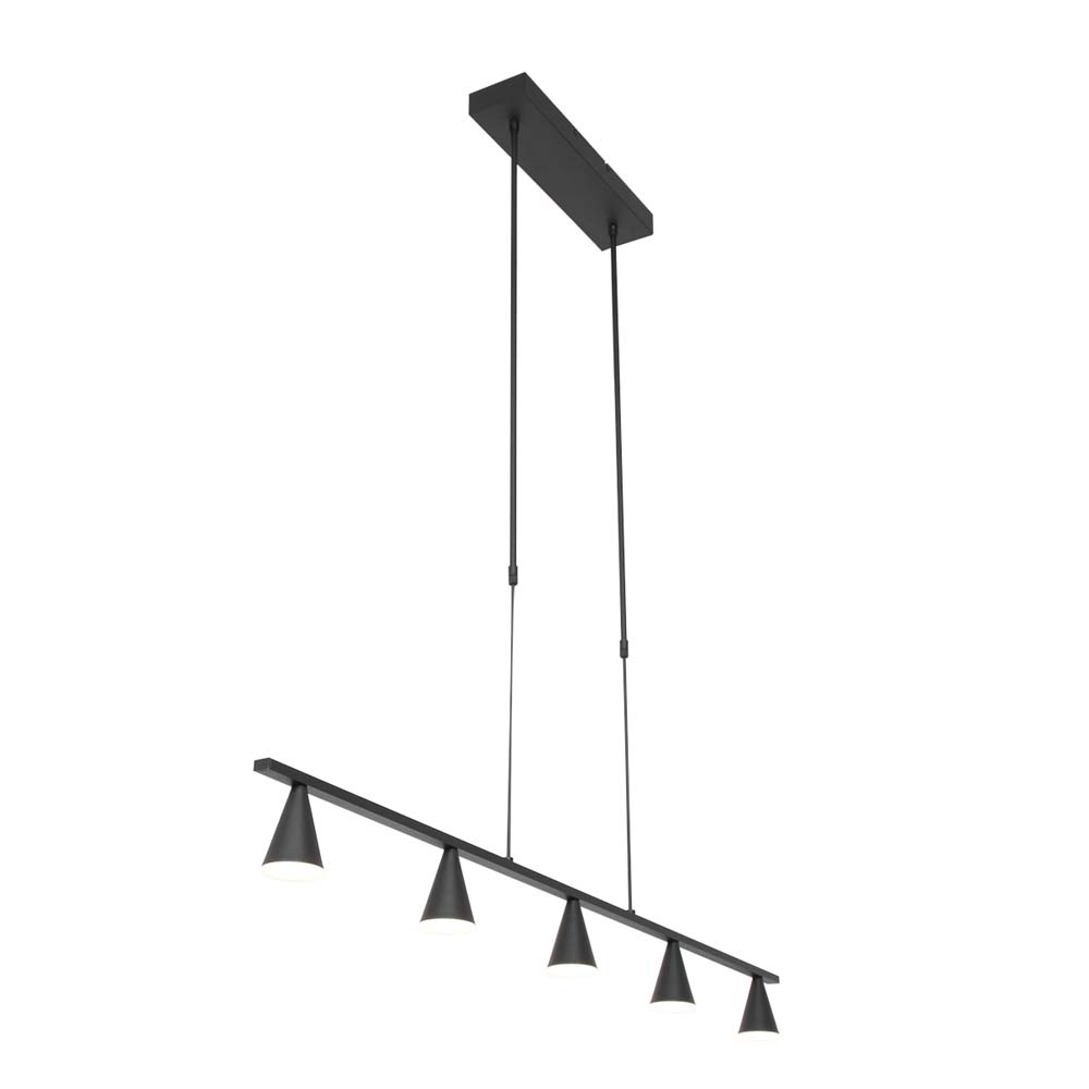 LED Pendelleuchte, schwarz, Dimmer, verstellbar, H 145 cm von Steinhauer