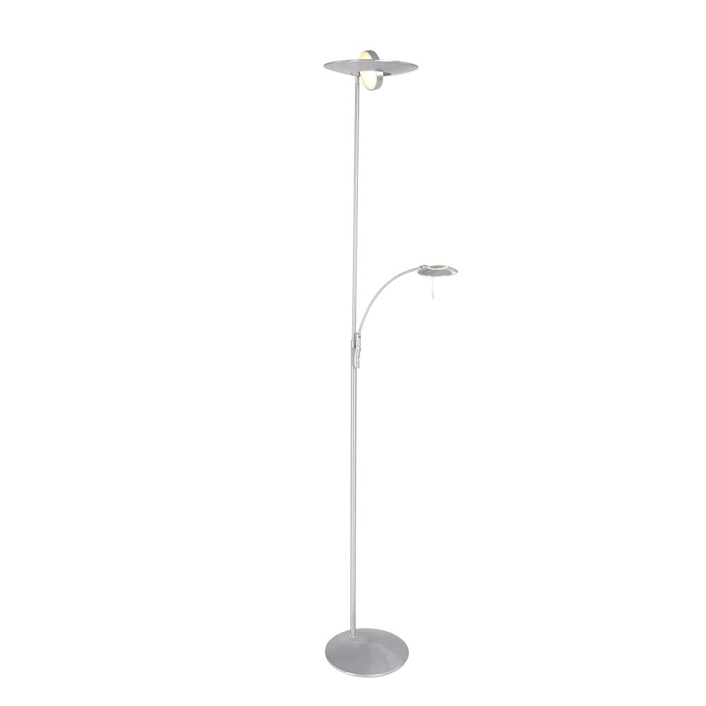 LED Stehleuchte, Deckenfluter, Dimmbar, Stahl, H 185 cm von Steinhauer