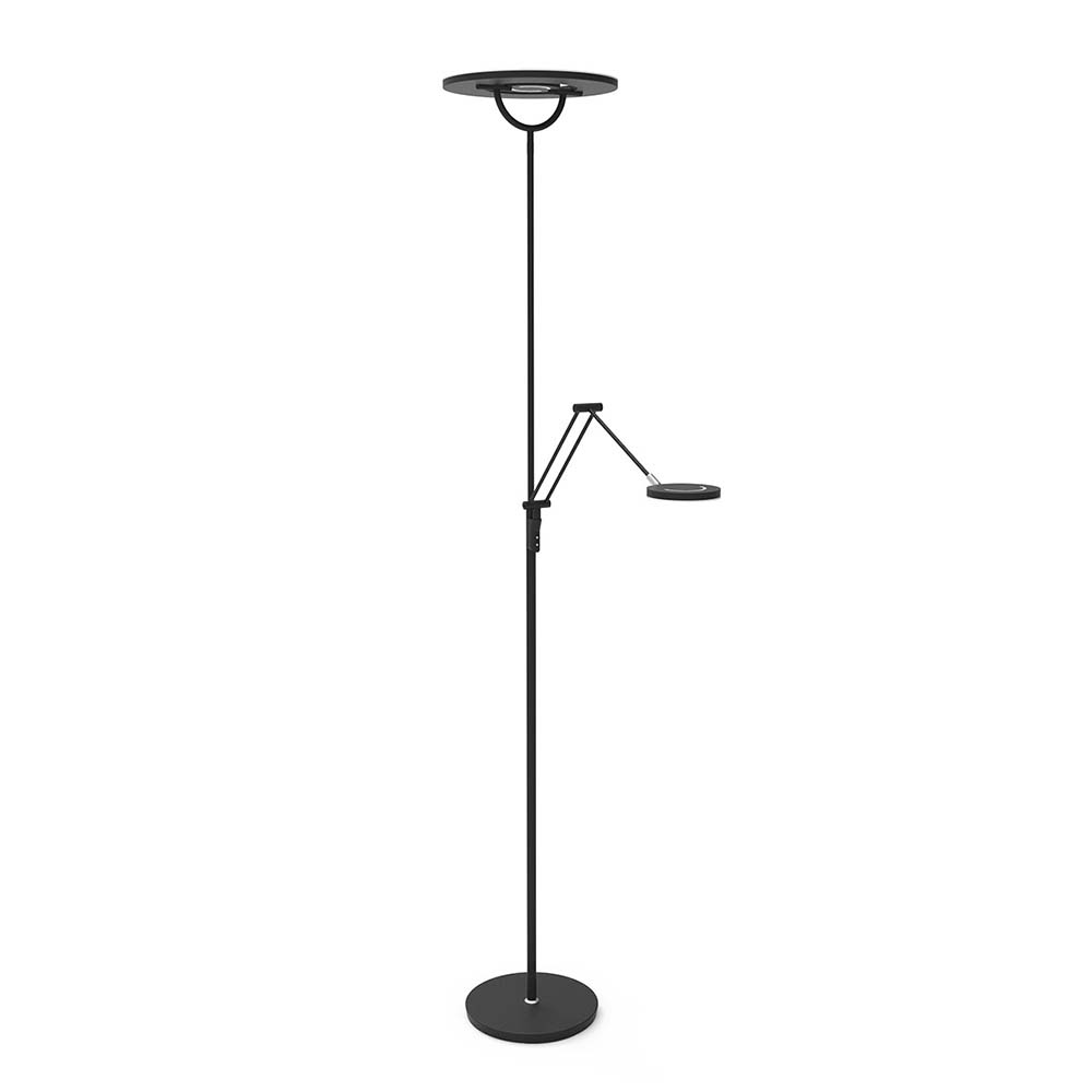 LED Stehleuchte, Leseslampe, Touchdimmer, schwarz, H 183 cm LED Stehleuchte, Leseslampe, Touchdimmer, schwarz, H 183 cm von Steinhauer