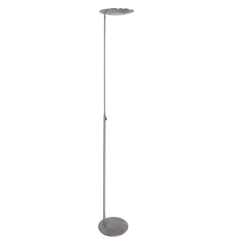 LED Stehleuchte, Metall silber, dimmbar, beweglich, H 187 cm von Steinhauer