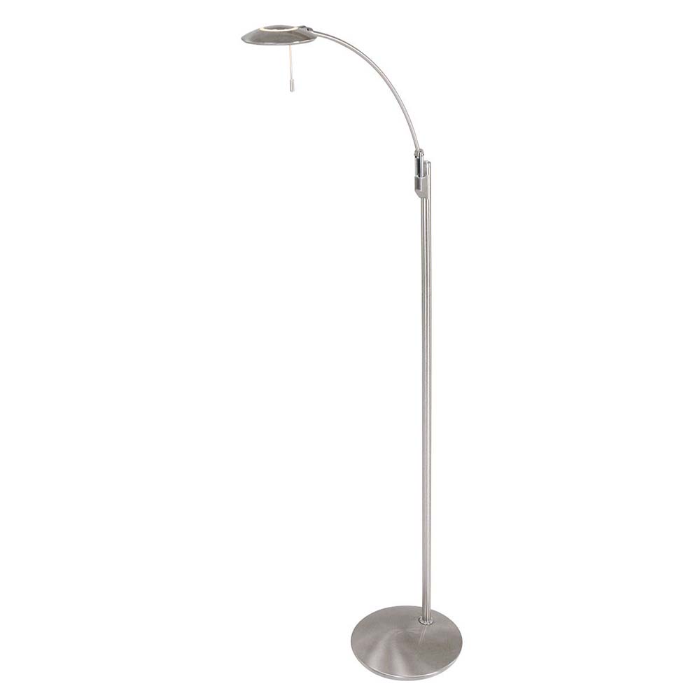 LED Stehleuchte silber, dimmbar, Spot schwenkbar, H 118 cm von Steinhauer