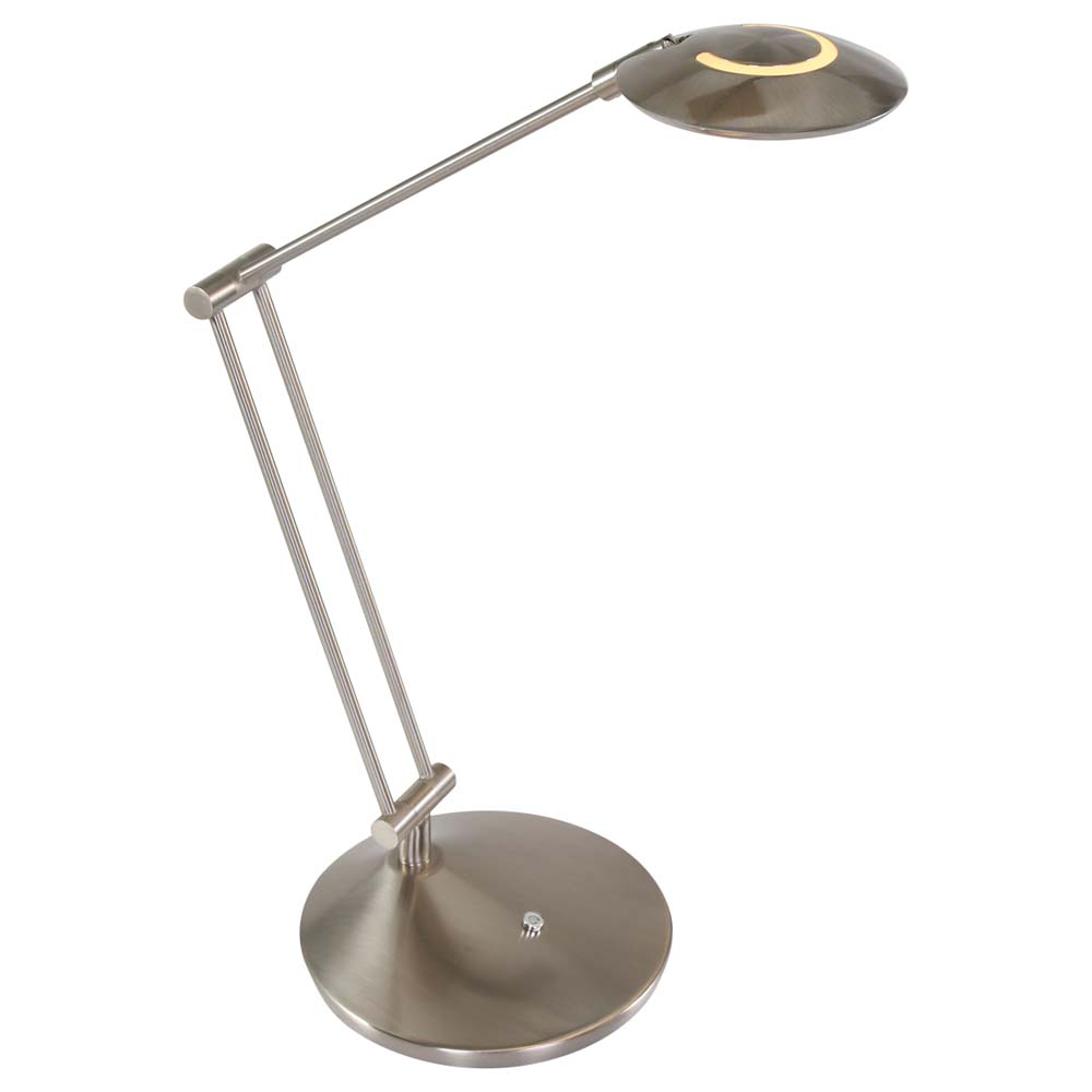 LED Tischleuchte, Metall silber, dimmbar, H 30 cm von Steinhauer