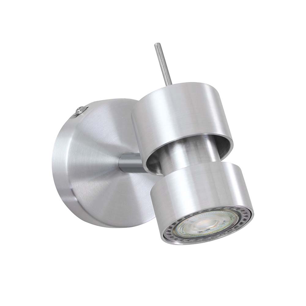 LED Wandlampe, dimmbar, Metall, silber, H 12 cm von Steinhauer