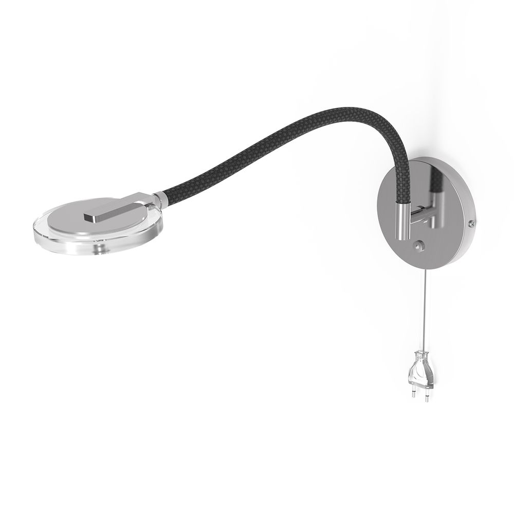 LED Wandleuchte, Steckeranschluss, Touch Dimmer, Silber von Steinhauer