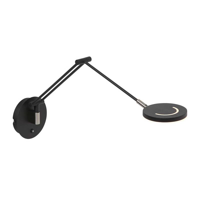 LED Wandleuchte, Touchdimmer, beweglich, schwarz, B 55 cm von Steinhauer