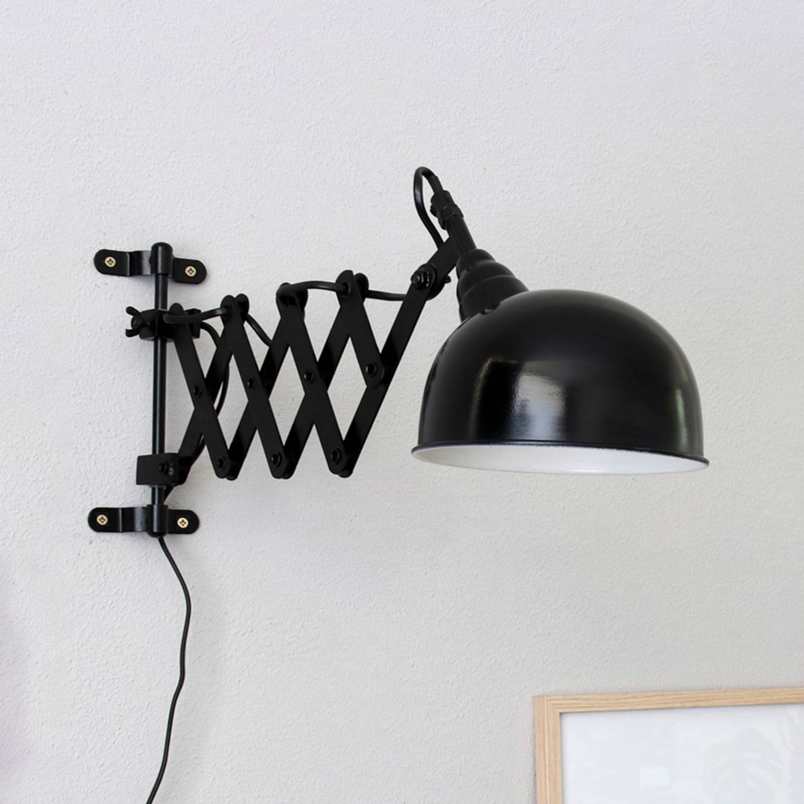 Scherenlampe Yorkshire für die Wand, schwarz Scherenlampe Yorkshire für die Wand, schwarz von Steinhauer