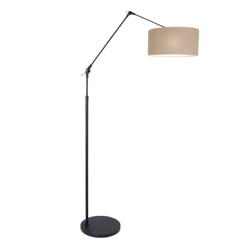 Stehlampe, Gelenke beweglich, Textil grau, schwarz, H 210 cm von Steinhauer
