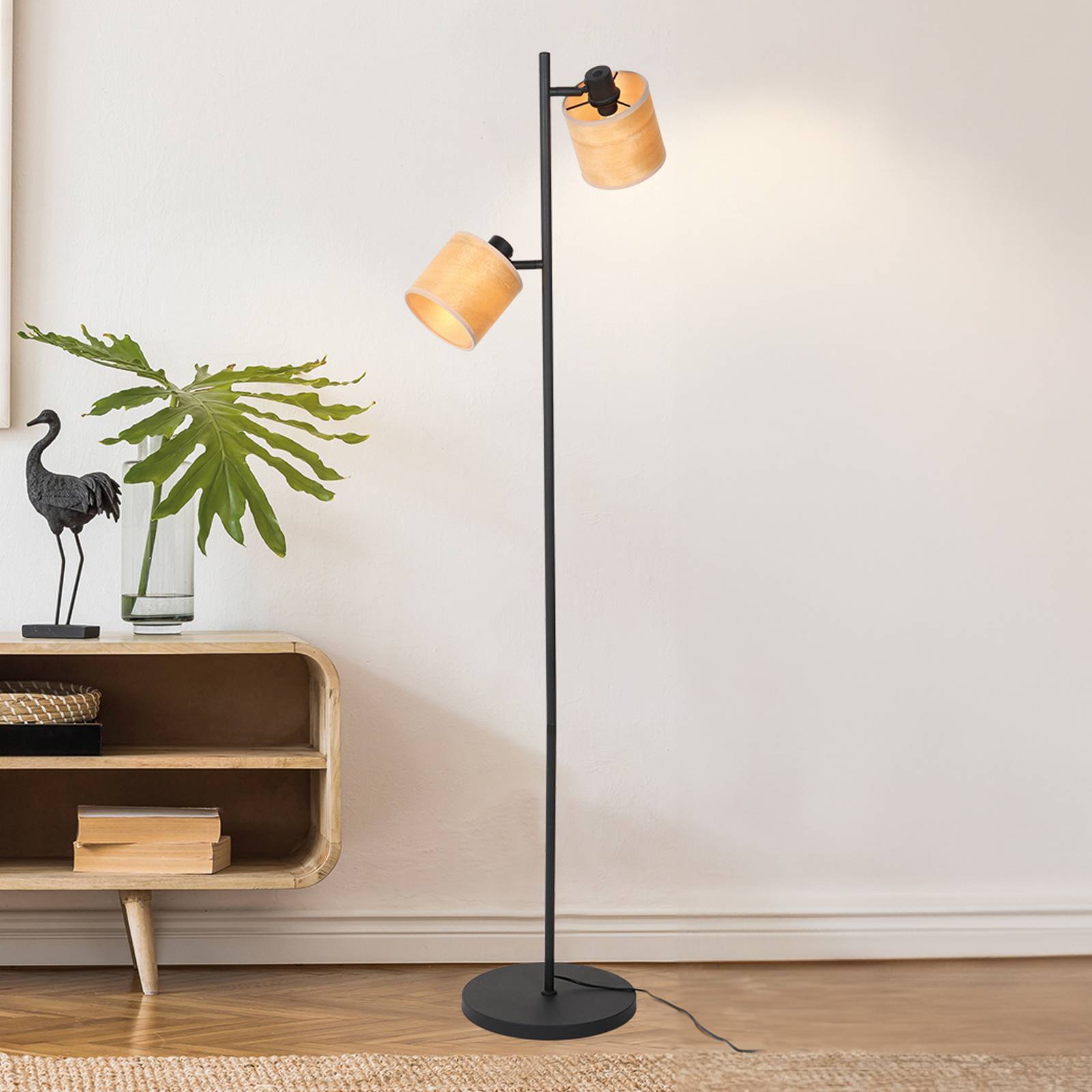 Stehleuchte Bambus, 2-flammig Stehleuchte Bambus, 2-flammig von Steinhauer