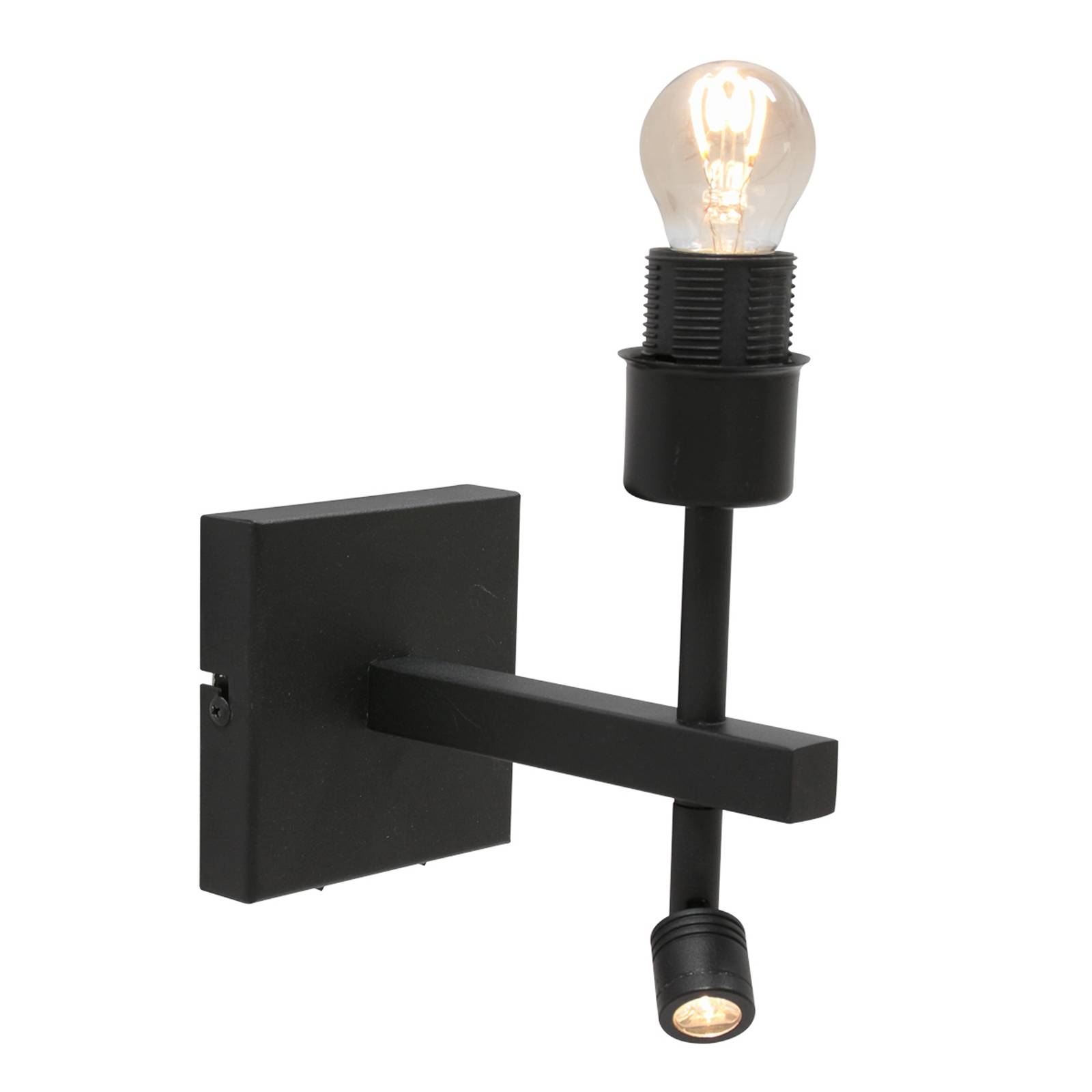 Wandleuchte Stang, LED-Leselicht, Geflecht schwarz/natur Wandleuchte Stang, LED-Leselicht, Geflecht schwarz/natur von Steinhauer