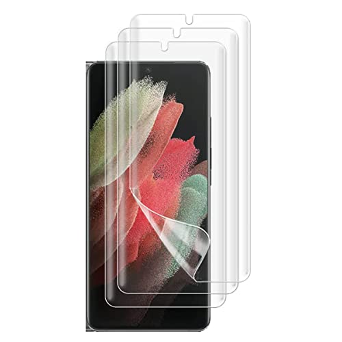 2 Stück Hydrogel Film für Samsung Galaxy S21 Ultra 5G, Schutzfolie Blasenfreie Weich TPU Displayschutzfolie Vollständige Abdeckung Fingerabdruck-ID unterstützen von Stejnhge