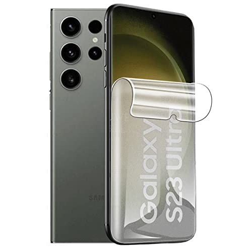 2 Stück Hydrogel Film für Samsung Galaxy S23 Ultra (6.8"), Schutzfolie Weich TPU Displayschutzfolie Vollständige Abdeckung Fingerabdruck-ID unterstützen [nicht Glas] von Stejnhge
