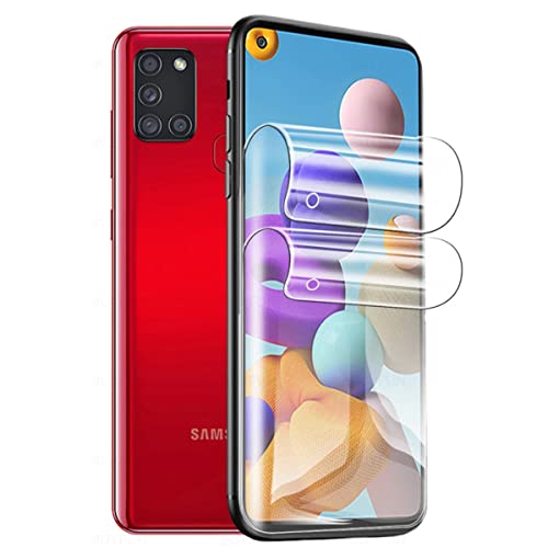 Hydrogel Schutzfolie für Samsung Galaxy A21s (6.5") 2020, [2 Stück] Displayschutzfolie Flex Folie Vollständige HD Anti-Fingerprint Deckung Displayschutz von Stejnhge