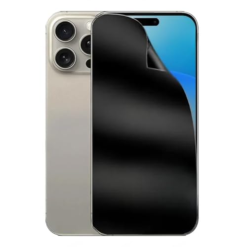 Stejnhge 2 Stück Privacy Hydrogel Schutzfolie für iPhone 16 Pro (6.3"), [Anti-Spy] Displayschutz, TPU Flex Folie [Support Face ID] von Stejnhge