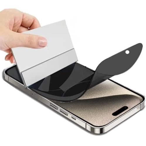 Stejnhge 2 Stück Sichtschutz-Hydrogel-Folie für iPhone 15 (6.1"), Anti-Spy Screen Protector,[Anti-Spy] Displayschutz, TPU Flex Folie [nicht Glas] von Stejnhge