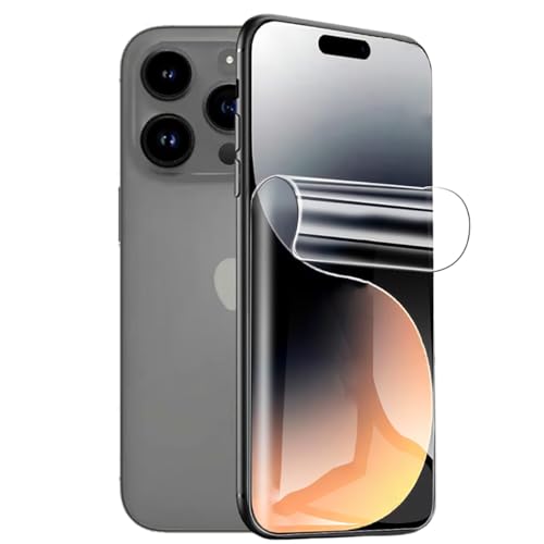 Stejnhge Hydrogel Schutzfolie für iPhone 15 Pro Max (6.7"), [2 Stück] Displayschutzfolie, Hüllenfreundlich, Fingerabdruck-ID unterstützene, TPU Flex Folie von Stejnhge