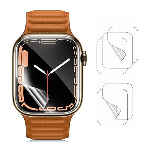 Stejnhge TPU Hydrogel Schutzfolie für Apple Watch Series 9/8/7 45mm, [5 Stück] Displayschutzfolie Flex Folie [HD] Anti-Fingerprint von Stejnhge