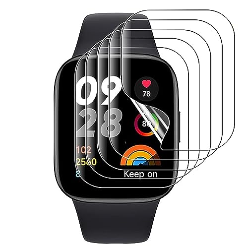 Stejnhge TPU Hydrogel Schutzfolie für Xiaomi Redmi Watch 3 Active/Redmi Watch 3 Lite, [5 Stück] Displayschutzfolie Flex Folie [HD] Anti-Fingerprint [nicht Glas] von Stejnhge