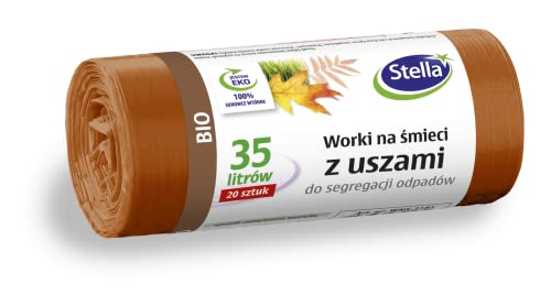 Stella 032181 Müllbeutel mit Henkeln zur Bio-Mülltrennung | 35 L | 20 Stück | Müllsack Mülltüte Abfallsäcke für Den Hausmüll Büro aus dicker LDPE-Regranulatfolie Farbe: Braun Stella 032181 Müllbeutel mit Henkeln zur Bio-Mülltrennung | 35 L | 20 Stück | Müllsack Mülltüte Abfallsäcke für Den Hausmüll Büro aus dicker LDPE-Regranulatfolie Farbe: Braun von Stella pack
