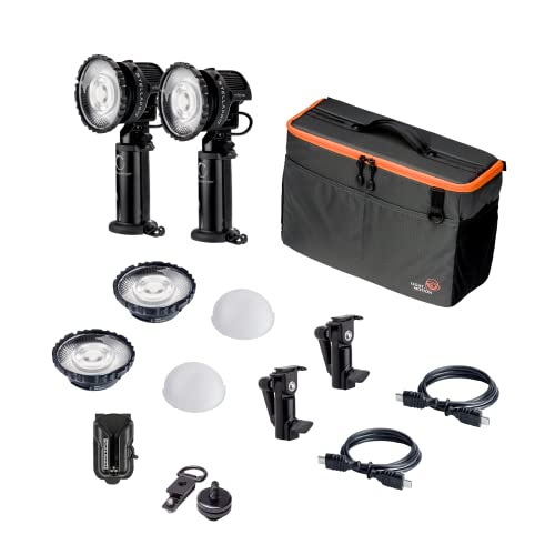 StellaPro Reflex S – LED Dauerlicht und Stroboskop-Blitzlicht für Fotografie, 2 Lichter-Set von StellaPro