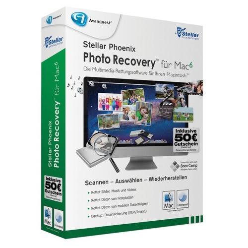 Photo Recovery 6 für Mac Vollversion MiniBox   1 Benutzer |  1 Mac von Stellar