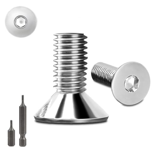 150 Stk senkkopfschrauben edelstahl M3X6mm Innensechskant M3 edelstahlschrauben Senkkopf Schrauben mit 2 Stk Sechskant Schrauberkopf Steckdose Gewindeschrauben Senkschraube DIN 7991/ISO 10642(Silber) 150 Stk senkkopfschrauben edelstahl M3X6mm Innensechskant M3 edelstahlschrauben Senkkopf Schrauben mit 2 Stk Sechskant Schrauberkopf Steckdose Gewindeschrauben Senkschraube DIN 7991/ISO 10642(Silber) von Stellarill
