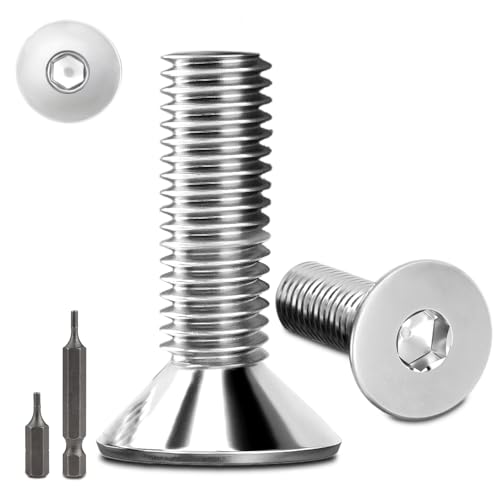 150 Stk senkkopfschrauben edelstahl M3X8mm Innensechskant M3 edelstahlschrauben Senkkopf Schrauben mit 2 Stk Sechskant Schrauberkopf Steckdose Gewindeschrauben Senkschraube DIN 7991/ISO 10642(Silber) 150 Stk senkkopfschrauben edelstahl M3X8mm Innensechskant M3 edelstahlschrauben Senkkopf Schrauben mit 2 Stk Sechskant Schrauberkopf Steckdose Gewindeschrauben Senkschraube DIN 7991/ISO 10642(Silber) von Stellarill