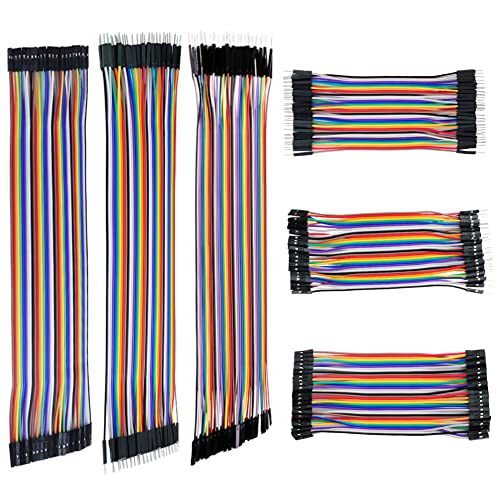 Stemedu 240pcs mehrfarbiges DuPont Kabel 20cm 10cm Breadboard Prototyping Drähte 40pin M-M, 40pin M-F, 40pin F-F Jumper Wire Kit für Arduino Raspberry Pi DIY Projekt von Stemedu