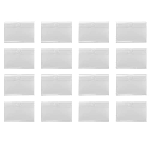 Steowsey 100 StüCk Durchsichtige Kunststoff Etiketten Halter für Drahtregal Einzelhandel Preis Etiketten Halter Waren Zeichen Display Halter (6 X 4 Cm) von Steowsey