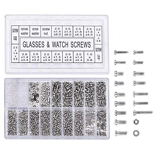 Steowsey 1000 Stück Edelstahl Brillen Uhr Reparatur Schraube Kit Set Winzige Schrauben Nuss Sortiment Repair Tool Kit Set Steowsey 1000 Stück Edelstahl Brillen Uhr Reparatur Schraube Kit Set Winzige Schrauben Nuss Sortiment Repair Tool Kit Set von Steowsey