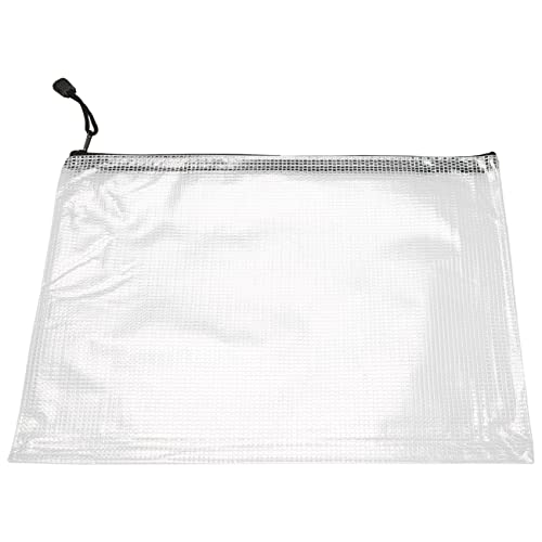 Steowsey 12 StüCke ReißVerschluss Aktentasche A4 ReißVerschluss Gittergewebe Tasche Brettspiel Aufbewahrungstasche PVC Aktentasche BüRobedarf Aufbewahrungstasche (34CMx24CM) von Steowsey