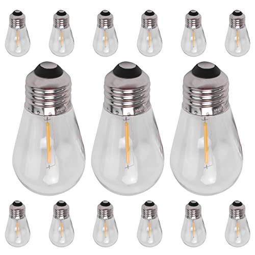 Steowsey 15 Packungen 3V LED S14 GlüHbirnen Splitterfrei Draussen Solar Schnur Licht GlüHbirnen Warmes Steowsey 15 Packungen 3V LED S14 GlüHbirnen Splitterfrei Draussen Solar Schnur Licht GlüHbirnen Warmes von Steowsey