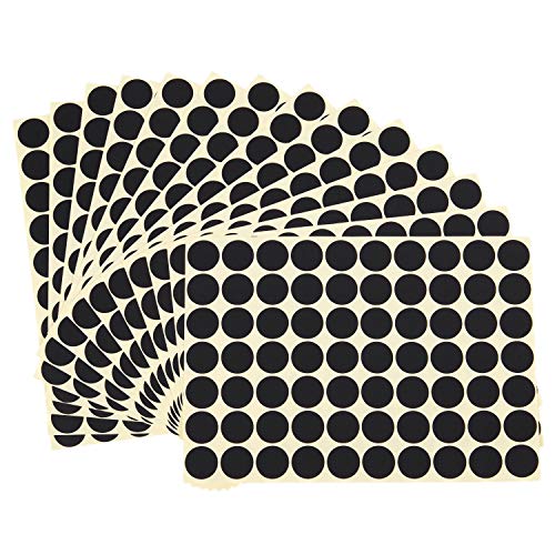 Steowsey 19Mm Circles Round Code Stickers Selbstklebende Klebeetiketten Schwarz von Steowsey