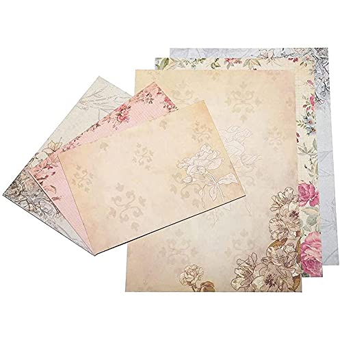 Steowsey 30 StüCk Vintage Schreibwaren Blumen Schreiben Papier Passende UmschläGe Sets für Handschrift Briefe, von Steowsey