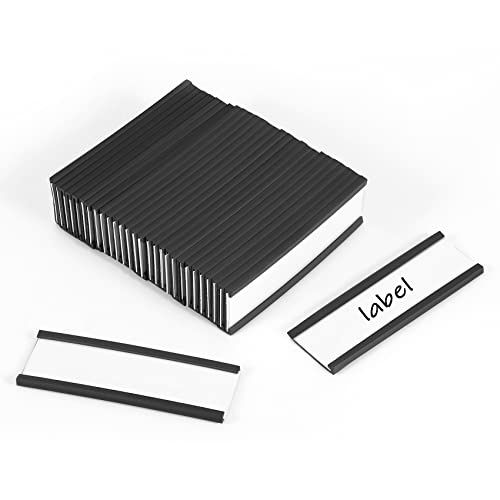 Steowsey 30 Teilige Magnetische Etiketten Halter mit Magnetischen Daten Karten Haltern mit Durchsichtigen Kunststoff Schutz Folien für Metall Regale (1 X 3) von Steowsey