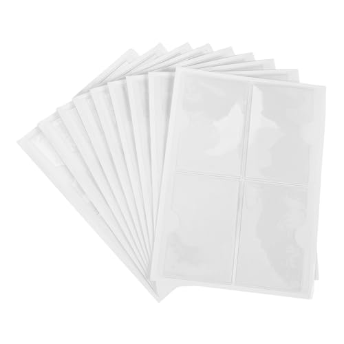 Steowsey 36 StüCk Selbstklebender Etiketten Karten Halter Kartei Halter 6X8,5Cm Durchsichtiger Plastik Karten Halter Selbstklebender Etiketten Halter von Steowsey