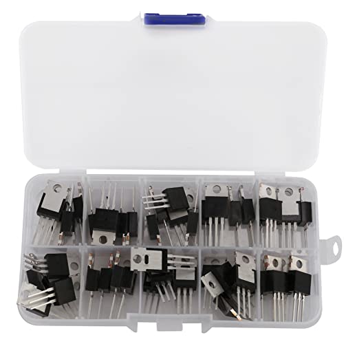 Steowsey 50-Teiliges 10-Typen-Sortimentskit für Mosfet-Transistoren der IRF-Serie, EinschließLich IRFZ44 / 510/520/530/540/640/740/840/3205/9540 Steowsey 50-Teiliges 10-Typen-Sortimentskit für Mosfet-Transistoren der IRF-Serie, EinschließLich IRFZ44 / 510/520/530/540/640/740/840/3205/9540 von Steowsey