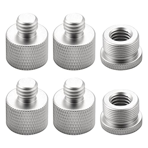 Steowsey 6 StüCke Mic Gewinde Adapter Set 5/8 Buchse auf 3/8 Stecker und 3/8 Buchse auf 5/8 Stecker Schrauben Adapter Gewinde für Mikrofon StäNder Steowsey 6 StüCke Mic Gewinde Adapter Set 5/8 Buchse auf 3/8 Stecker und 3/8 Buchse auf 5/8 Stecker Schrauben Adapter Gewinde für Mikrofon StäNder von Steowsey